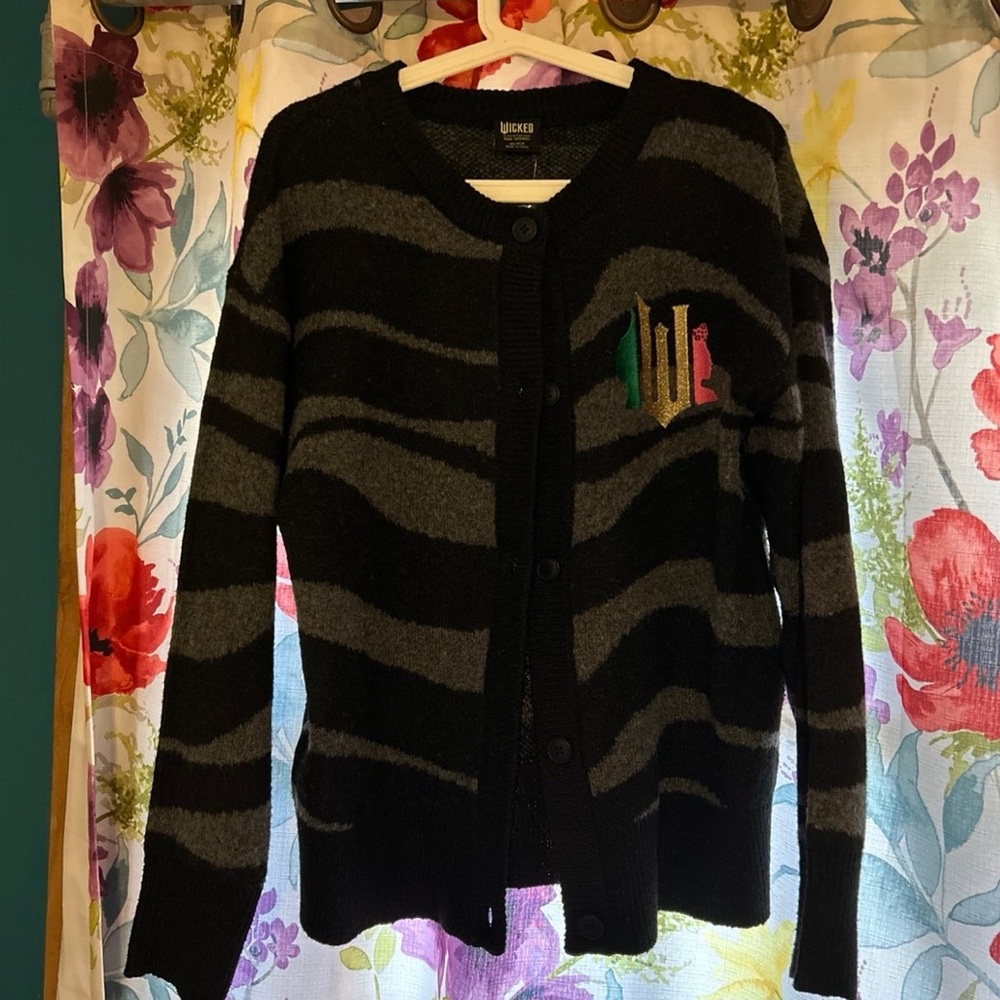 Wicked Black and Gray Striped Women's Sweater